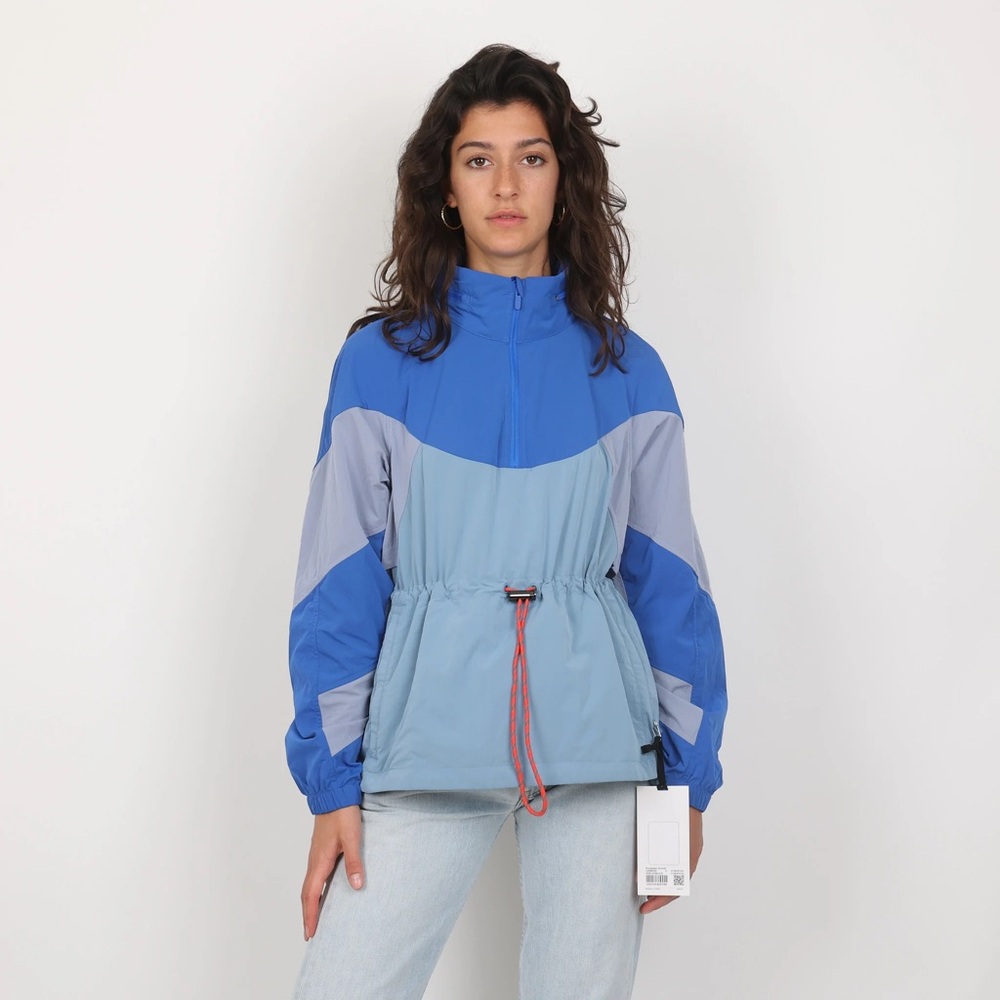 Lululemon Athletica Blue and‎ Gray Ski Jacket with Mock Neck